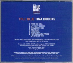 TINA BROOKS – TRUE BLUE (1960) - BLUE NOTE CD SIFIR