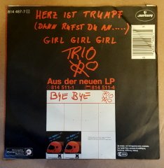 TRIO - HERZ IST TRUMPF / GIRL GIRL GIRL (1983) - 7'' 45 DEVİR SINGLE PLAK