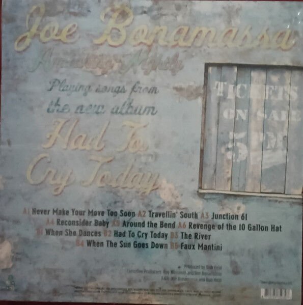 JOE BONAMASSA – HAD TO CRY TODAY (2004) - LP 2025 REISSUE LIMITED EDITION 180GR BLUE VINYL SIFIR PLAK