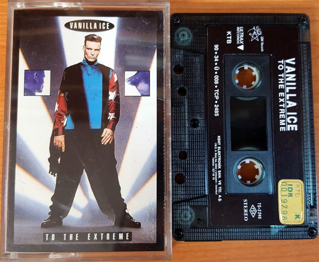 VANILLA ICE - TO THE EXTREME (1990) KENT CASSETTE MADE IN TURKEY ''USED'' PAPER LABEL