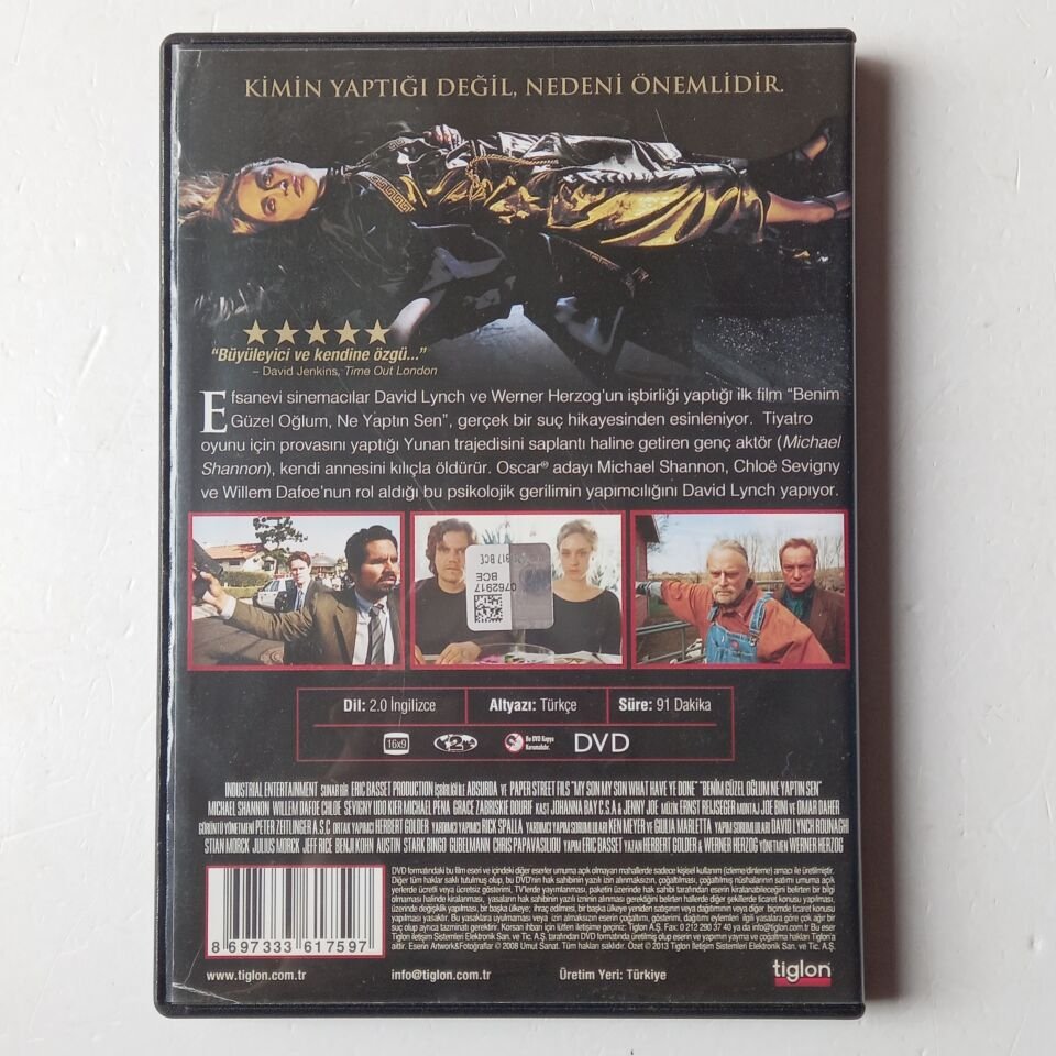 BENİM GÜZEL OĞLUM, NE YAPTIN SEN? - MICHAEL SHANNON, WILLEM DAFOE - DVD 2.EL