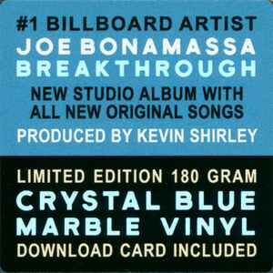 JOE BONAMASSA – BREAKTHROUGH (2025) - LP LIMITED EDITION 180GR CRYSTAL BLUE MARBLE VINYL SIFIR PLAK
