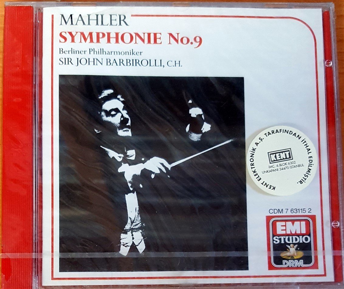 MAHLER SYMPHONIE NO.9 / BERLINER PHILHARMONIKER SIR JOHN BARBIROLLI, C.H. (1964) 1989 REMASTER CD SIFIR