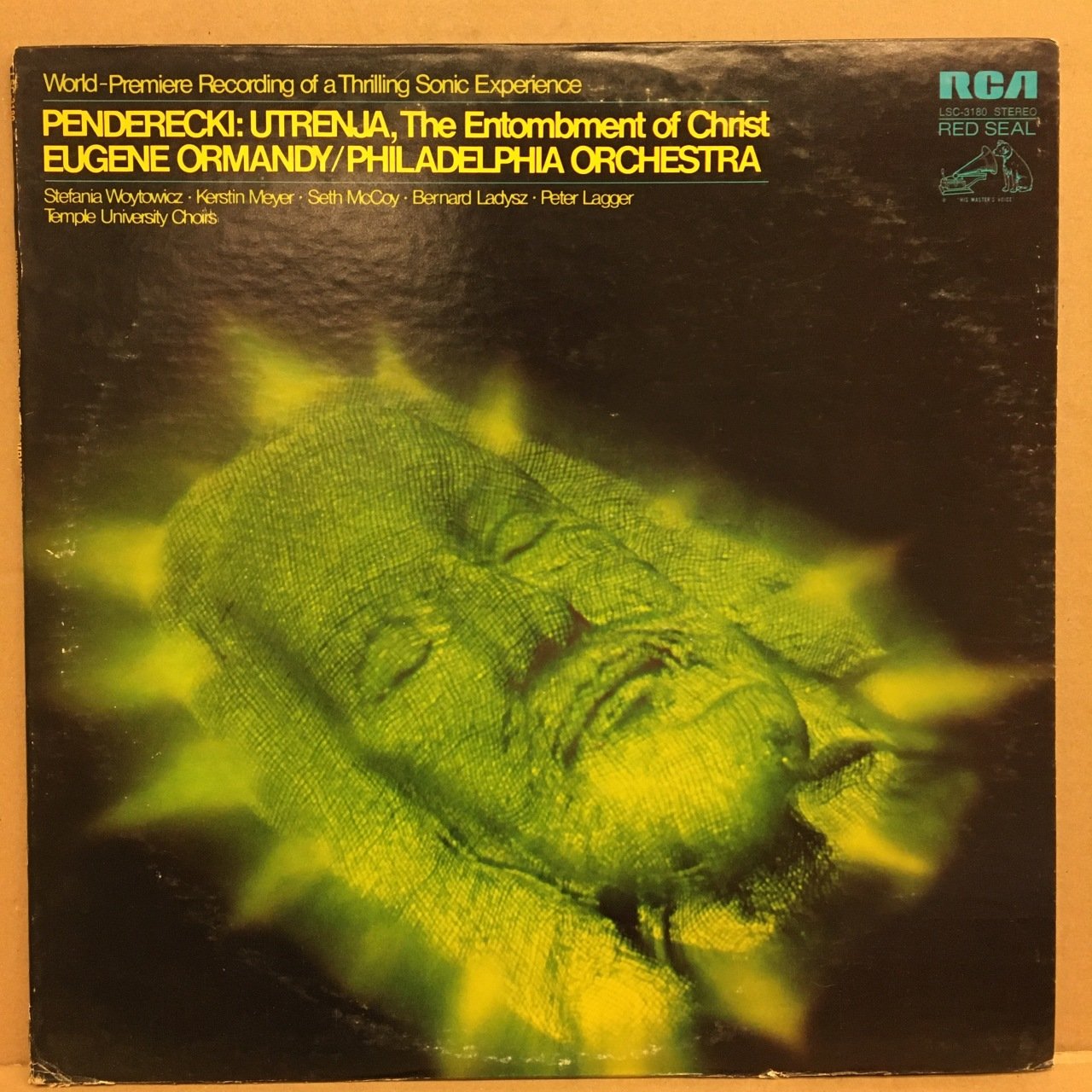 PENDERECKI UTRENJA, THE ENTOMBMENT OF CHRIST EUGENE ORMANDY 1971 2.EL PLAK