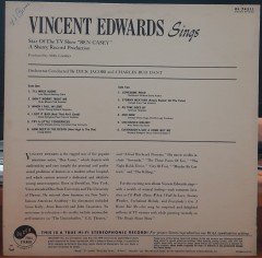VINCENT EDWARDS - SINGS - PLAK 2.EL