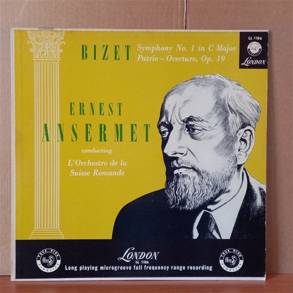 BIZET: SYMPHONY NO. 1 IN C MAJOR / PATRIE - OVERTURE, OP. 19 / ERNEST ANSERMET CONDUCTING L'ORCHESTRE DE LA SUISSE ROMANDE - LP 2. EL PLAK