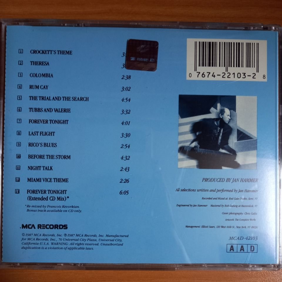 JAN HAMMER – ESCAPE FROM TELEVISION (1987) - CD 2.EL