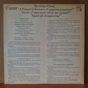 VIRGIL FOX - AT THE ORGAN PLAYS JOHANN SEBASTIAN BACH (1963) - LP 2.EL PLAK