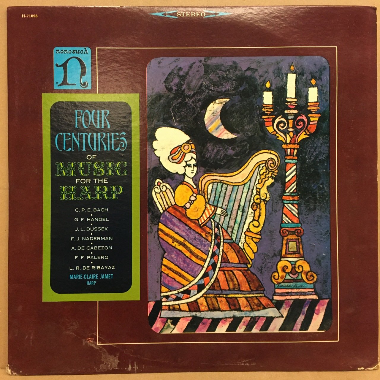 FOUR CENTURIES OF MUSIC FOR THE HARP BACH HANDEL DUSSEK NADERMAN.. 2.EL PLAK