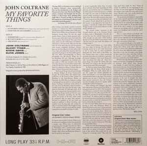 JOHN COLTRANE – MY FAVORITE THINGS (1961) - LP 2014 REMASTERED REISSUE LIMITED EDITION 180GR SIFIR PLAK