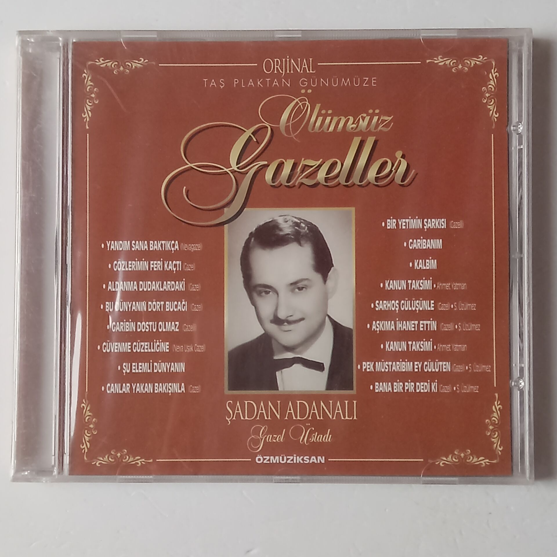 ŞADAN ADANALI - ÖLÜMSÜZ GAZELLER / ORJİNAL TAŞ PLAKTAN GÜNÜMÜZE - CD AMBALAJINDA SIFIR