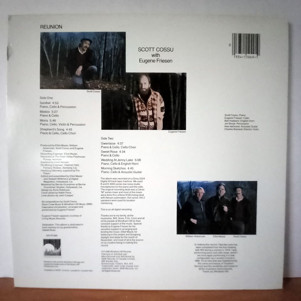 SCOTT COSSU WITH EUGENE FRIESEN – REUNION (1986) - LP 2.EL PLAK