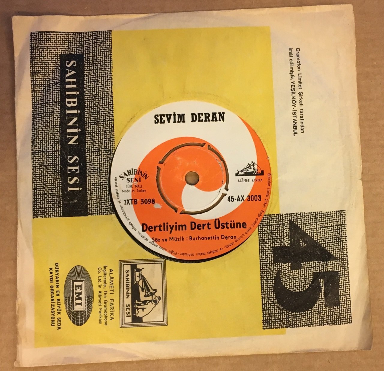 SEVİM DERAN - KALPSİZ / DERTLİYİM DERT ÜSTÜNE 7'' 45 DEVİR