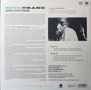 JOHN COLTRANE – SOULTRANE (1958) - LP 2023 REISSUE LIMITED EDITION 180GR SIFIR PLAK