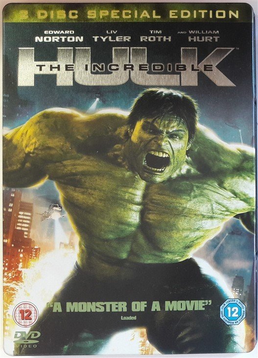 THE INCREDIBLE HULK - EDWARD NORTON - LIV TYLER - TIM ROTH - WILLIAM HURT - MARVEL - METAL KUTU 2DVD 2.EL