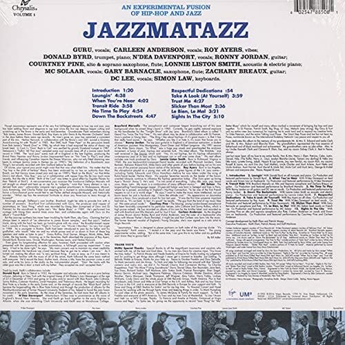 GURU - JAZZMATAZZ VOL.1 (1993) - LP 2016 EDITION REISSUE JAZZY HIP HOP SIFIR PLAK
