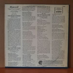 MONTEVERDI / THE TWO GREAT CYCLES: LAGRIME, D'AMANTE, AL SEPOLCRO, DELL'AMATA / LAMENTO D'ARIANNA / THE DELLER CONSORT (1970) - LP 2.EL PLAK