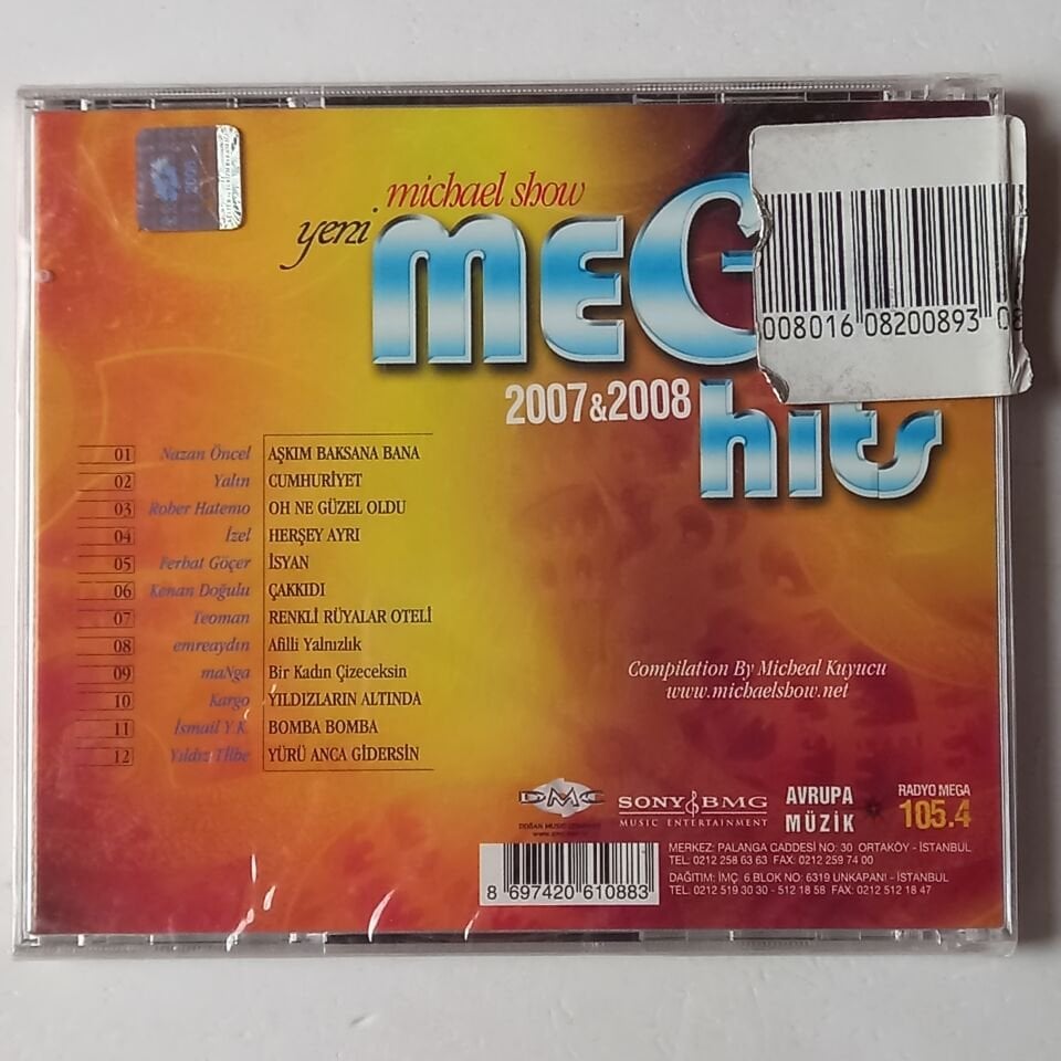 YENİ MICHAEL SHOW MEGA HITS 2007 & 2008 - CD AMBALAJINDA SIFIR
