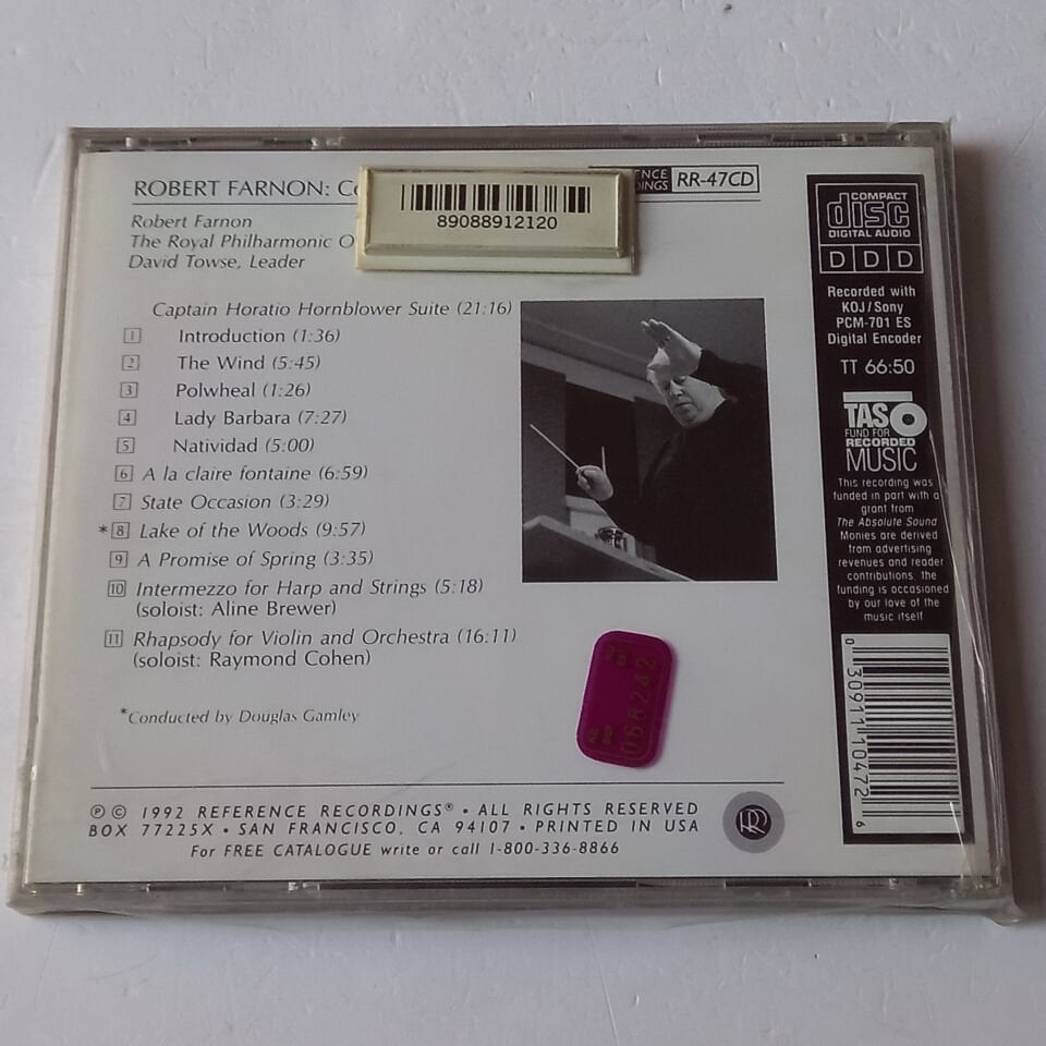 ROBERT FARNON - CAPTAIN HORATIO HORNBLOWER R.N. WITH THE ROYAL PHILHARMONIC ORCHESTRA (1992) - CD AMBALAJINDA SIFIR