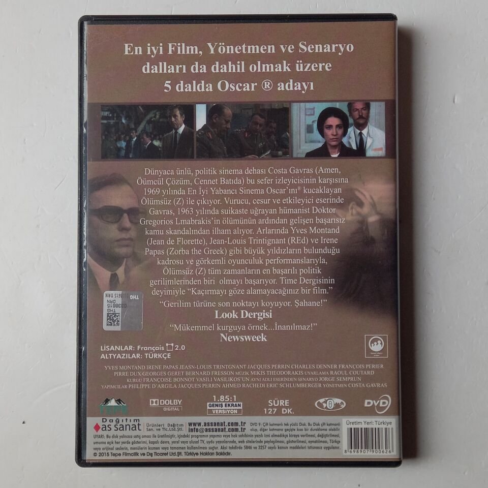 Z - COSTA GAVRAS, YVES MONTAND, IRENE PAPAS - DVD 2.EL