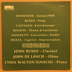 HINDEMITH RUSSO CASTALDO ROSSINI DONIZETTI BOZZA, JOHN RUSSO CLARINET, JOHN DE LANCIE OBOE 2.EL PLAK