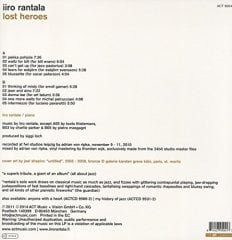 IIRO RANTALA - LOST HEROES (2011) - LP ACT MUSIC 180GR 2014 EDT SIFIR PLAK