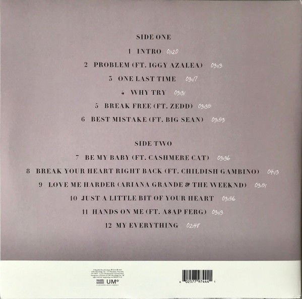 ARIANA GRANDE - MY EVERYTHING (2014) - LP 2019 EDITION SIFIR PLAK