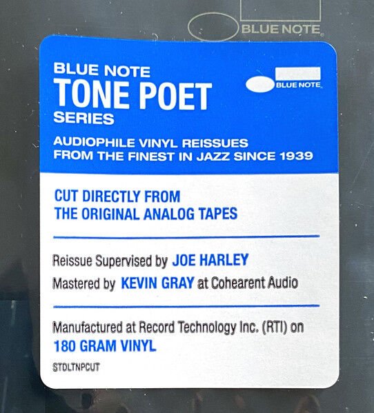 McCOY TYNER - TENDER MOMENTS (1968) - LP BLUE NOTE TONE POET SERIES 180GR 2020 EDITION SIFIR PLAK