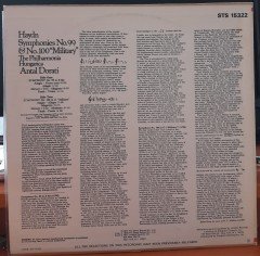 HAYDN: SYMPHONY NO.99 & 100, THE PHILHARMONIA HUNGARICA, ANTAL DORATI (1977) - PLAK 2.EL