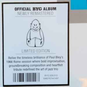 PAUL BLEY – RAMBLIN' (1969) - LP 2025 REISSUE 180GR VINYL SIFIR PLAK