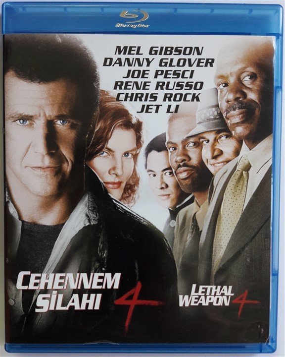 LETHAL WEAPON 4 - CEHENNEM SİLAHI 4 - MEL GIBSON - DANNY GLOVER - JOE PESCI - JET LI - BLU-RAY 2.EL
