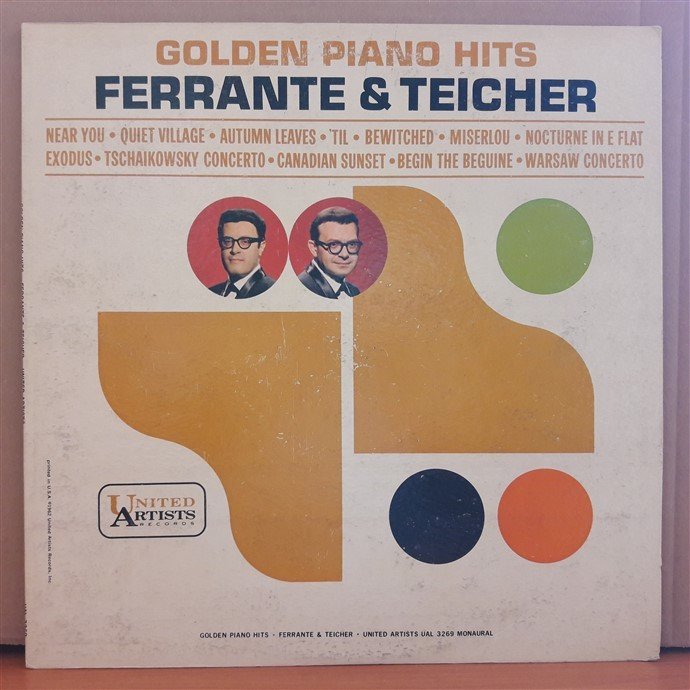 FERRANTE & TEICHER - GOLDEN PIANO HITS (1963) - LP 2.EL PLAK