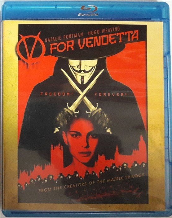 V FOR VENDETTA - NATALIE PORTMAN - HUGO WEAVING - BLU-RAY 2.EL TR ALTYAZI YOKTUR