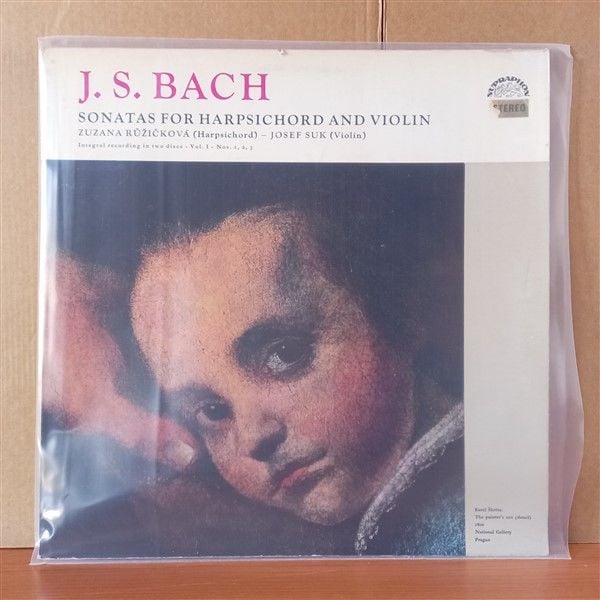 J. S. BACH: SONATAS FOR HARPSICHORD AND VIOLIN / JOSEF SUK, ZUZANA RUZICKOVA – INTEGRAL RECORDING IN TWO DISCS. VOL. I. NOS. 1, 2, 3 + VOL. II - NOS. 4, 5, 6 (1964) - 2LP 2. EL PLAK