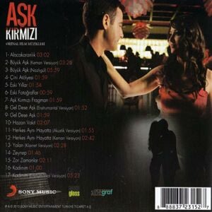 AŞK KIRMIZI - ORİJİNAL FİLM MÜZİKLERİ / SOUNDTRACK - MEHMET ERDEM (2013) - CD AMBALAJINDA SIFIR