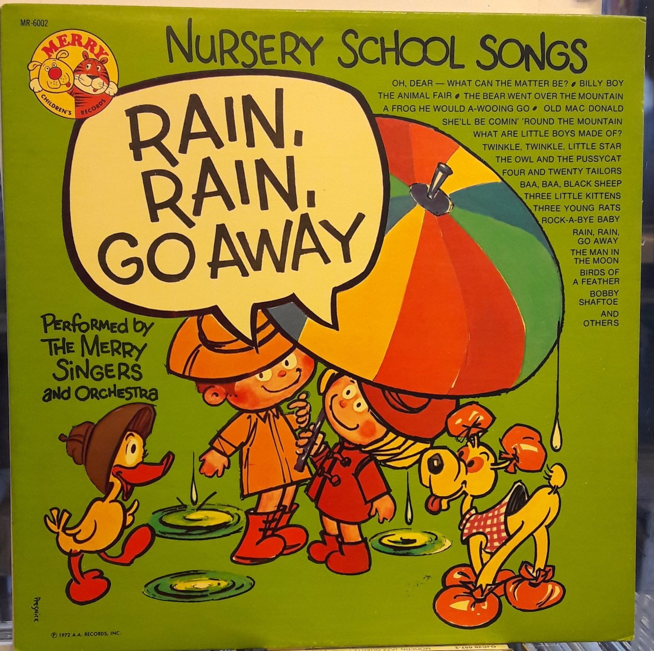 RAIN, RAIN, GO AWAY - NURSERY SCHOOL SONGS (1982) - PLAK 2.EL