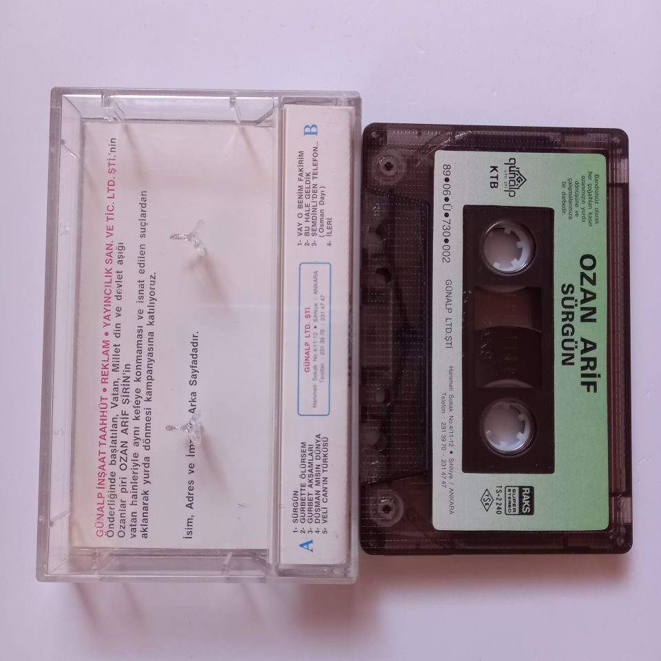 OZAN ARİF - SÜRGÜN (1989) - KASET 2.EL