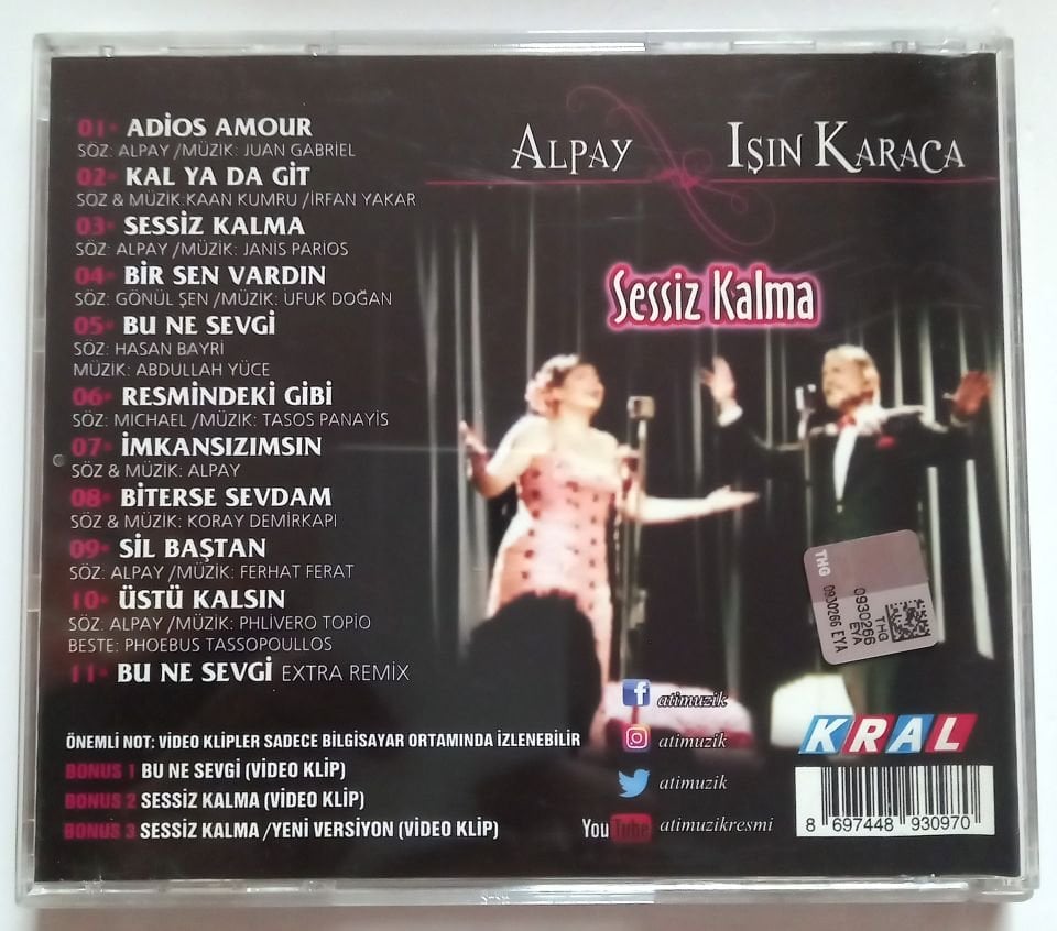 ALPAY & IŞIN KARACA - SESSİZ KALMA (2016) - CD 2.EL