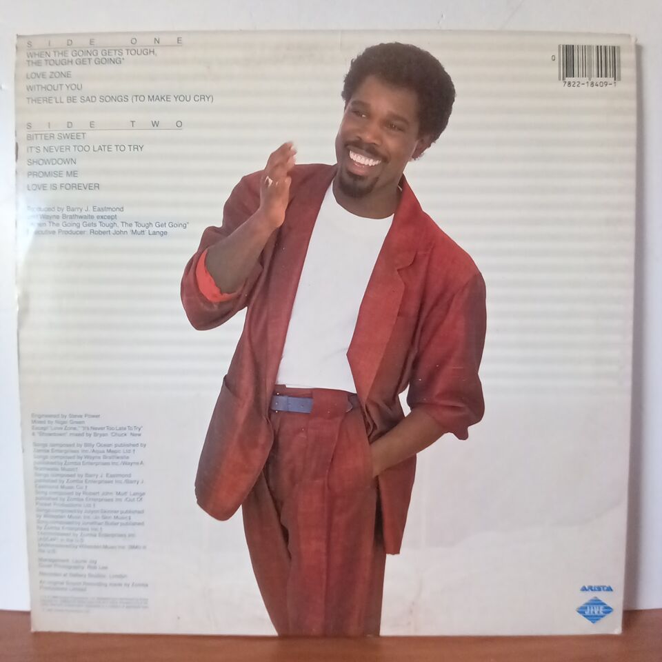 BILLY OCEAN – LOVE ZONE (1986) - LP 2.EL PLAK