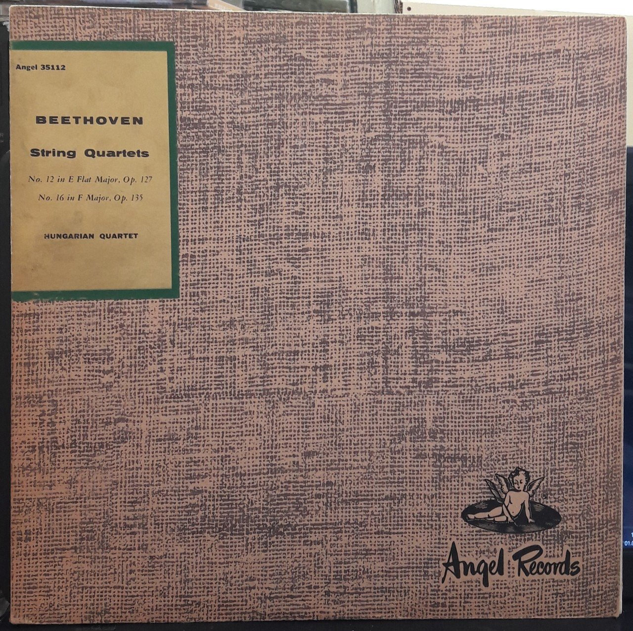 BEETHOVEN: STRING QUARTETS NOS.12&16, HUNGARIAN QUARTET - PLAK 2.EL