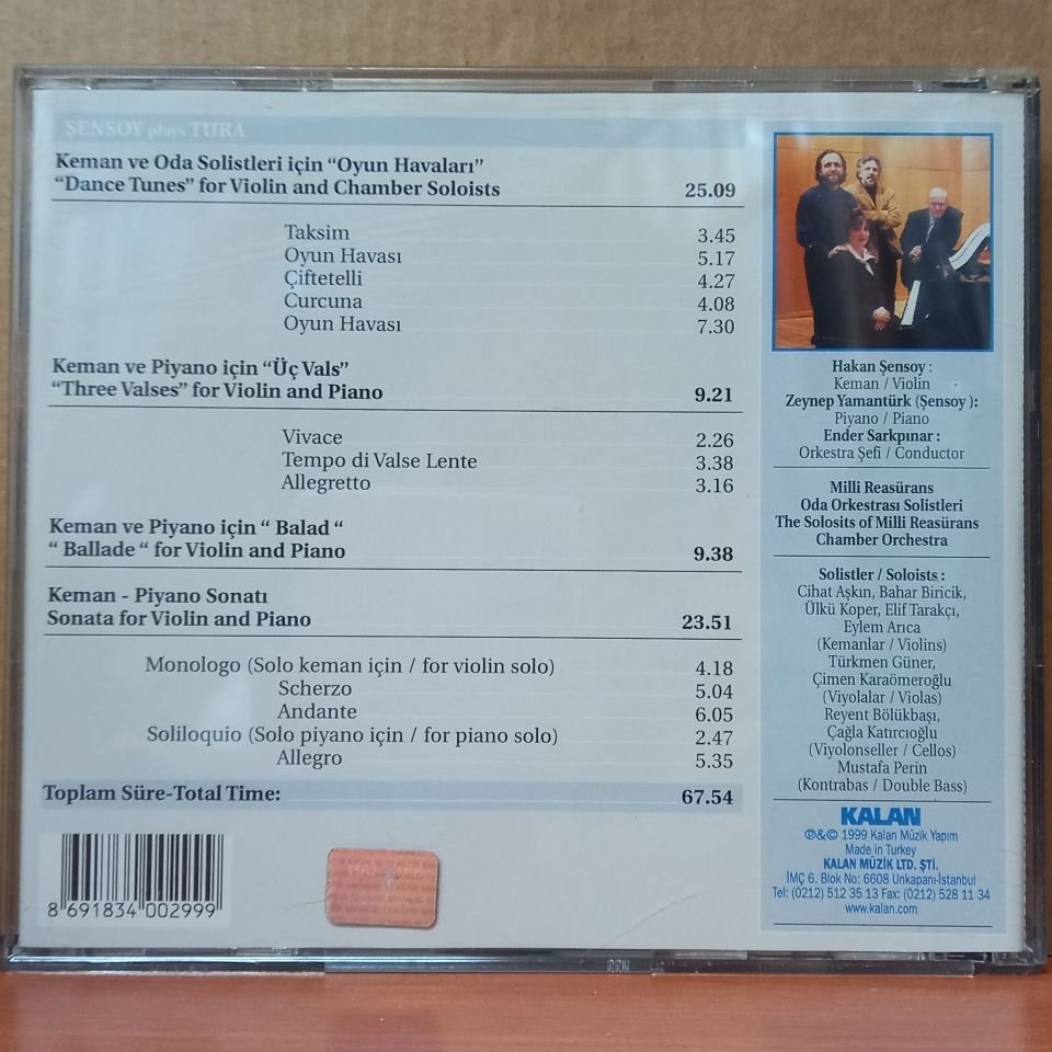 YALÇIN TURA - ŞENSOY PLAYS TURA (1999) - CD 2.EL