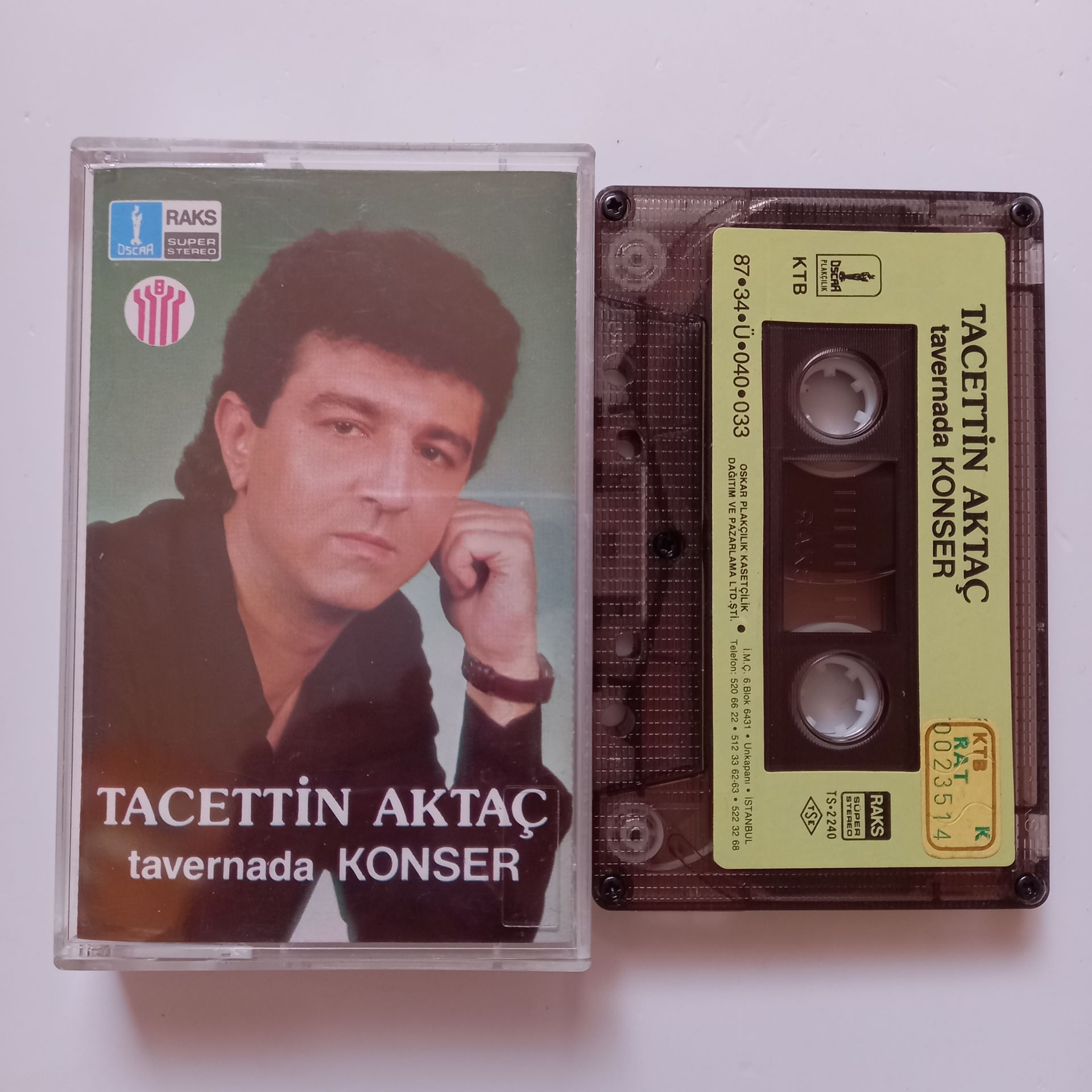 TACETTİN AKTAÇ - TAVERNADA KONSER (1987) - KASET 2.EL
