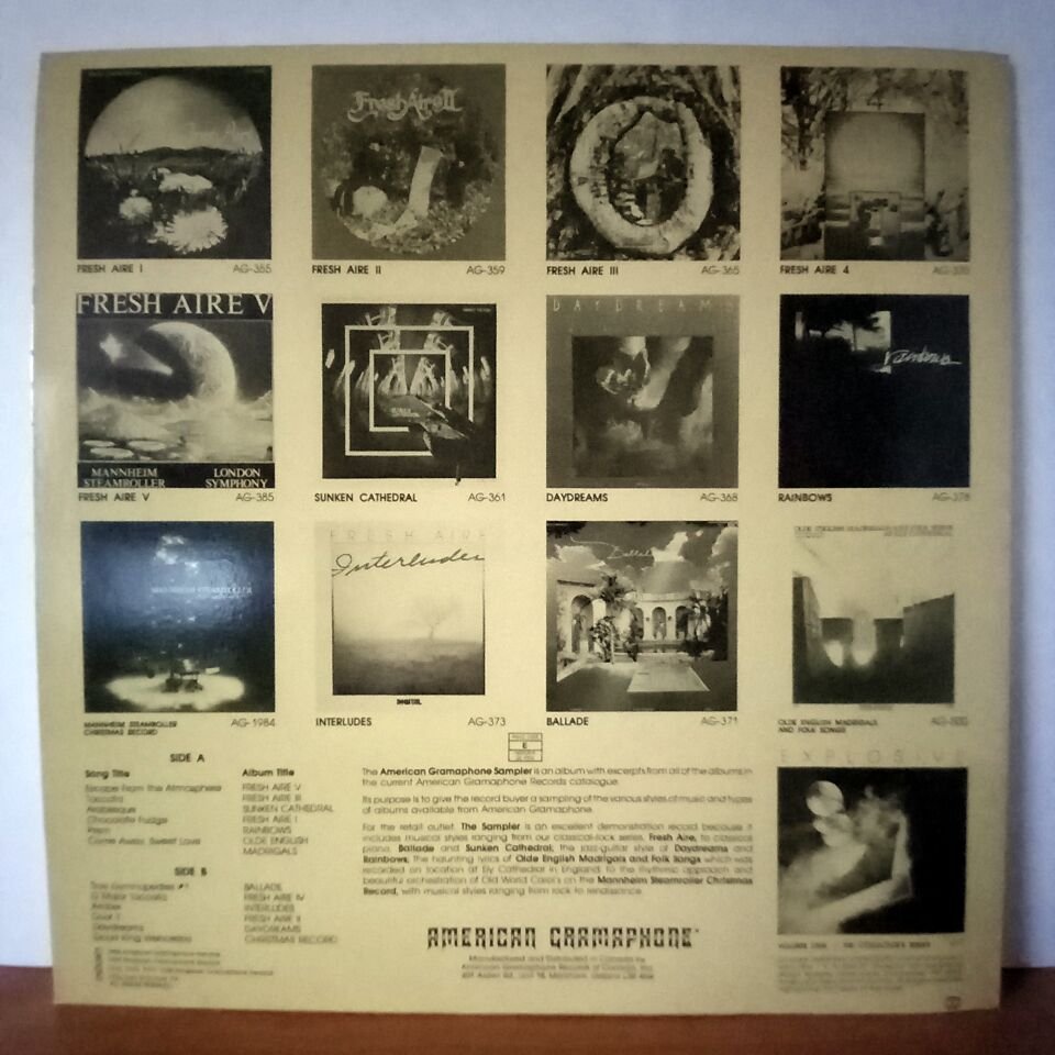VARIOUS – SAMPLER III / AMERICAN GRAMAPHONE / MANNHEIM STEAMROLLER, JACKSON BERKEY, RON COOLEY (1984) - LP 2.EL PLAK