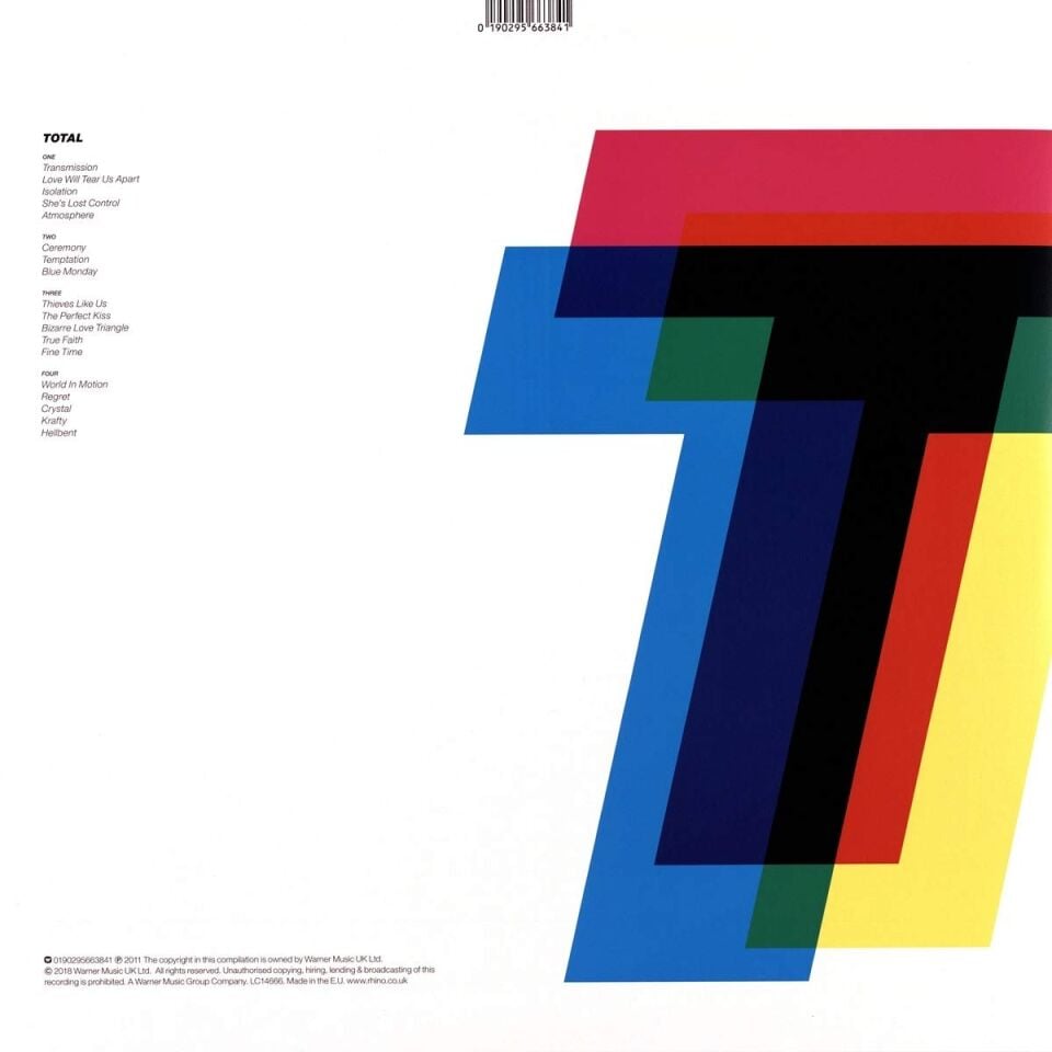 NEW ORDER / JOY DIVISION - TOTAL (FROM JOY DIVISION TO NEW ORDER) (2011) - 2xLP COMPILATION 2018 EDITION SIFIR PLAK