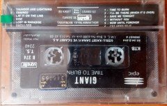 GIANT - TIME TO BURN (1992) UZELLI CASSETTE MADE IN TURKEY ''NEW''