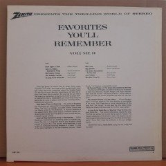 FAVORITES YOU'LL REMEMBER VOLUME II - LP 2.EL PLAK