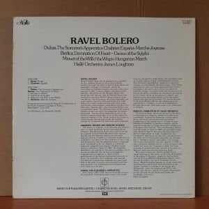 RAVEL: BOLERO / DUKAS, BERLIOZ / HALLE ORCHESTRA, JAMES LOUGHRAN (1979) - LP 2.EL PLAK