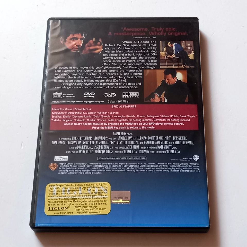 HEAT - AL PACINO, ROBERT DE NIRO, VAL KILMER - YÖN.:  MICHAEL MANN - DVD 2.EL