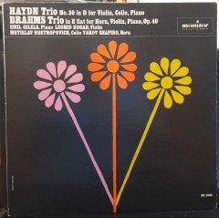 HAYDN: TRIO NO.30, BRAHMS: TRIO IN E FLAT, EMIL GILELS, MSTISLAV ROSTROPOVICH - PLAK 2.EL