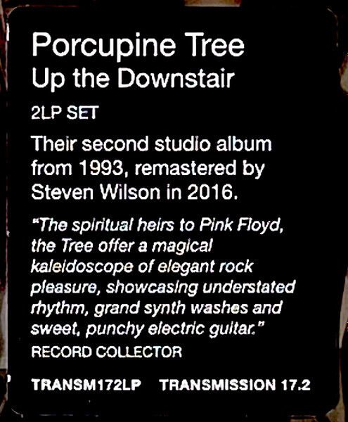 PORCUPINE TREE - UP THE DOWNSTAIR (1993) - 2LP 2021 REMASTERED REISSUE VINYL SIFIR PLAK